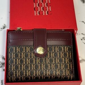 CH Logo Brown and Red Wallet